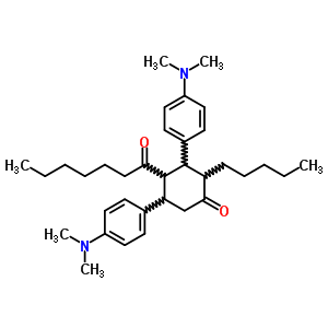 54951-60-9  3,5-bis[4-(dimethylamino)phenyl]-4-heptanoyl-2-pentylcyclohexanone