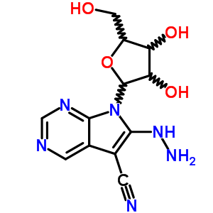 57071-80-4  6-hydrazinyl-7-pentofuranosyl-7H-pyrrolo[2,3-d]pyrimidine-5-carbonitrile