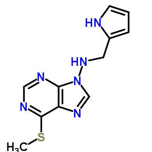 57464-45-6  6-(methylsulfanyl)-N-(1H-pyrrol-2-ylmethyl)-9H-purin-9-amine