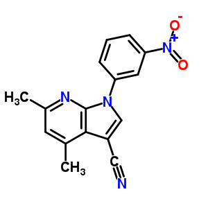 59661-50-6  4,6-dimethyl-1-(3-nitrophenyl)-1H-pyrrolo[2,3-b]pyridine-3-carbonitrile