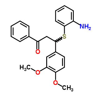 60246-68-6  3-[(2-aminophenyl)sulfanyl]-3-(3,4-dimethoxyphenyl)-1-phenylpropan-1-one