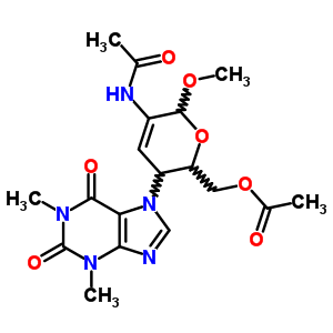 63064-64-2;70800-68-9  methyl 6-O-acetyl-2-(acetylamino)-2,3,4-trideoxy-4-(1,3-dimethyl-2,6-dioxo-1,2,3,6-tetrahydro-7H-purin-7-yl)hex-2-enopyranoside