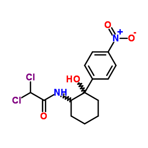 65837-61-8  2,2-dichloro-N-[2-hydroxy-2-(4-nitrophenyl)cyclohexyl]acetamide