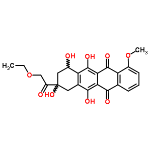 66678-18-0  8-(ethoxyacetyl)-6,8,10,11-tetrahydroxy-1-methoxy-7,8,9,10-tetrahydrotetracene-5,12-dione