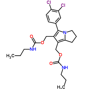 74296-43-8  [5-(3,4-dichlorophenyl)-2,3-dihydro-1H-pyrrolizine-6,7-diyl]dimethanediyl bis(propylcarbamate)