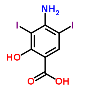 74764-64-0  4-amino-2-hydroxy-3,5-diiodobenzoic acid