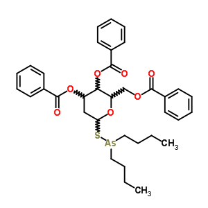 75744-92-2  3,4,6-tri-O-benzoyl-2-deoxy-1-S-(dibutylarsanyl)-1-thiohexopyranose