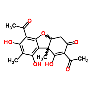 21402-57-3  2,6-diacetyl-1,7,9-trihydroxy-8,9b-dimethyl-4a,9b-dihydrodibenzo[b,d]furan-3(4H)-one