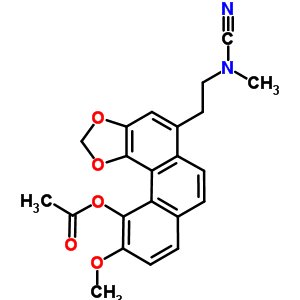27566-63-8  5-{2-[cyano(methyl)amino]ethyl}-10-methoxyphenanthro[3,4-d][1,3]dioxol-11-yl acetate