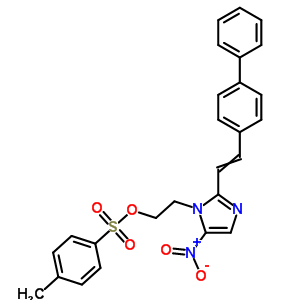 30650-28-3  2-{2-[2-(biphenyl-4-yl)ethenyl]-5-nitro-1H-imidazol-1-yl}ethyl 4-methylbenzenesulfonate