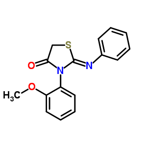 32826-78-1  (2Z)-3-(2-methoxyphenyl)-2-(phenylimino)-1,3-thiazolidin-4-one