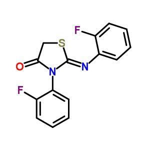 51964-14-8  (2Z)-3-(2-fluorophenyl)-2-[(2-fluorophenyl)imino]-1,3-thiazolidin-4-one