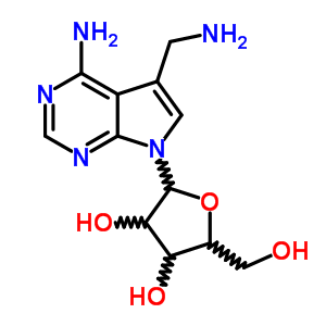 55470-42-3  5-(aminomethyl)-7-pentofuranosyl-7H-pyrrolo[2,3-d]pyrimidin-4-amine