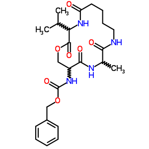 56411-59-7  benzyl [12-methyl-2,5,11,14-tetraoxo-3-(propan-2-yl)-1-oxa-4,10,13-triazacyclohexadecan-15-yl]carbamate