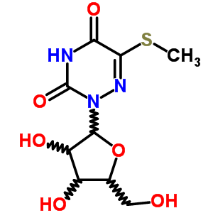 57847-04-8  6-(methylsulfanyl)-2-pentofuranosyl-1,2,4-triazine-3,5(2H,4H)-dione