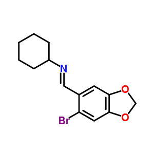 58343-51-4  N-[(E)-(6-bromo-1,3-benzodioxol-5-yl)methylidene]cyclohexanamine