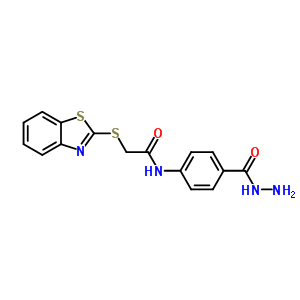 58915-17-6  2-(1,3-benzothiazol-2-ylsulfanyl)-N-[4-(hydrazinylcarbonyl)phenyl]acetamide