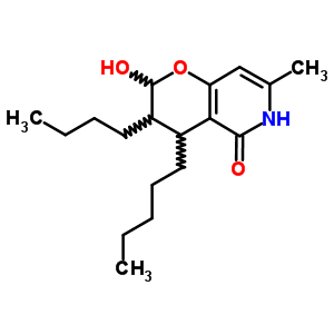 59304-64-2  3-butyl-2-hydroxy-7-methyl-4-pentyl-2,3,4,6-tetrahydro-5H-pyrano[3,2-c]pyridin-5-one