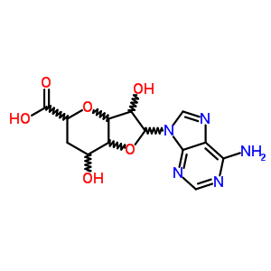 60825-13-0  9-(3,7-anhydro-6-deoxyoctofuranuronosyl)-9H-purin-6-amine