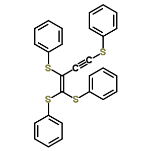 64672-81-7  1,1',1'',1'''-(but-1-en-3-yne-1,1,2,4-tetrayltetrasulfanediyl)tetrabenzene