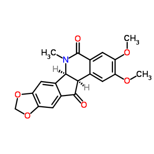 66358-50-7  (6aS,12aR)-2,3-dimethoxy-6-methyl-6a,12a-dihydro-5H-[1,3]dioxolo[5,6]indeno[1,2-c]isoquinoline-5,12(6H)-dione