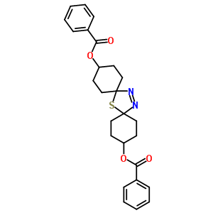66914-28-1  7-thia-14,15-diazadispiro[5.1.5.2]pentadec-14-ene-3,11-diyl dibenzoate