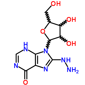 69301-99-1  8-hydrazinyl-9-pentofuranosyl-3,9-dihydro-6H-purin-6-one