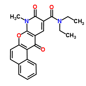 71511-24-5  N,N-diethyl-8-methyl-9,12-dioxo-8,12-dihydro-9H-benzo[5,6]chromeno[2,3-b]pyridine-10-carboxamide