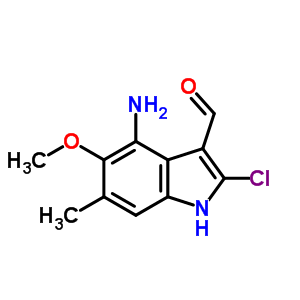 73355-49-4  4-amino-2-chloro-5-methoxy-6-methyl-1H-indole-3-carbaldehyde
