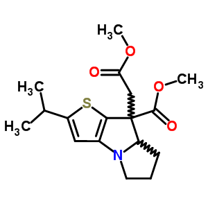 75782-56-8  methyl 8-(2-methoxy-2-oxoethyl)-2-(propan-2-yl)-6,7,7a,8-tetrahydro-5H-thieno[2,3-b]pyrrolizine-8-carboxylate