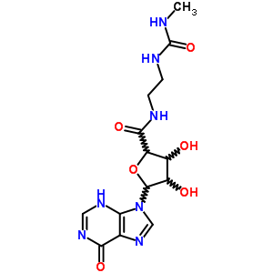 75930-30-2  3,4-dihydroxy-N-{2-[(methylcarbamoyl)amino]ethyl}-5-(6-oxo-3,6-dihydro-9H-purin-9-yl)tetrahydrofuran-2-carboxamide (non-preferred name)