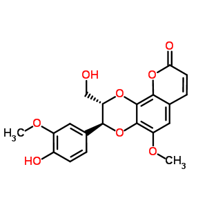 76948-72-6  3-(4-hydroxy-3-methoxyphenyl)-2-(hydroxymethyl)-5-methoxy-2,3-dihydro-9H-[1,4]dioxino[2,3-h]chromen-9-one