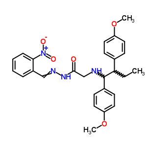 77579-68-1  2-{[1,2-bis(4-methoxyphenyl)butyl]amino}-N'-(2-nitrobenzylidene)acetohydrazide (non-preferred name)