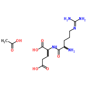 79220-32-9  N~5~-(diaminomethylidene)ornithylglutamic acid acetate (1:1)