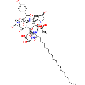 79814-65-6  N-{23-[1,2-dihydroxy-2-(4-hydroxyphenyl)ethyl]-2,11,12,15-tetrahydroxy-6,20-bis(1-hydroxyethyl)-16-methyl-5,8,14,19,22,25-hexaoxotetracosahydro-1H-dipyrrolo[2,1-c:2',1'-l][1,4,7,10,13,16]hexaazacyclohenicosin-9-yl}octadeca-9,12-dienamide