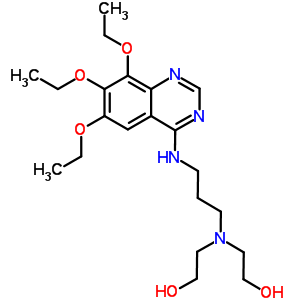 33386-39-9  2,2'-({3-[(6,7,8-triethoxyquinazolin-4-yl)amino]propyl}imino)diethanol