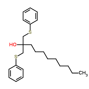 37643-42-8  1-(phenylsulfanyl)-2-[(phenylsulfanyl)methyl]undecan-2-ol