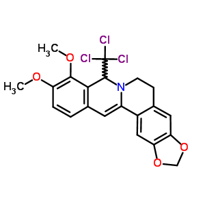 50932-22-4  9,10-dimethoxy-8-(trichloromethyl)-5,8-dihydro-6H-[1,3]dioxolo[4,5-g]isoquino[3,2-a]isoquinoline