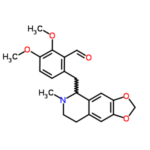 52801-27-1;62475-57-4  2,3-dimethoxy-6-[(6-methyl-5,6,7,8-tetrahydro[1,3]dioxolo[4,5-g]isoquinolin-5-yl)methyl]benzaldehyde