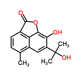 53915-47-2  8-hydroxy-7-(2-hydroxypropan-2-yl)-5-methyl-2H-naphtho[1,8-bc]furan-2-one