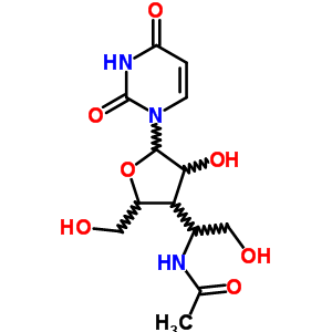 56883-86-4  1-{3-[1-(acetylamino)-2-hydroxyethyl]-3-deoxypentofuranosyl}pyrimidine-2,4(1H,3H)-dione