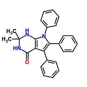 61572-59-6  2,2-dimethyl-5,6,7-triphenyl-1,2,3,7-tetrahydro-4H-pyrrolo[2,3-d]pyrimidin-4-one