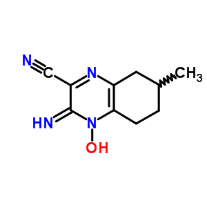 63630-21-7  (3E)-4-hydroxy-3-imino-7-methyl-3,4,5,6,7,8-hexahydroquinoxaline-2-carbonitrile