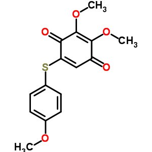 68160-34-9  2,3-dimethoxy-5-[(4-methoxyphenyl)sulfanyl]cyclohexa-2,5-diene-1,4-dione