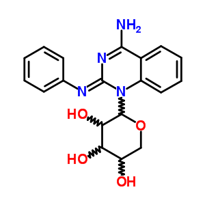 68225-86-5  (2E)-1-pentopyranosyl-2-(phenylimino)-1,2-dihydroquinazolin-4-amine