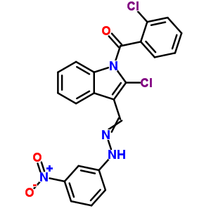 70951-99-4  (2-chloro-3-{[2-(3-nitrophenyl)hydrazinylidene]methyl}-1H-indol-1-yl)(2-chlorophenyl)methanone
