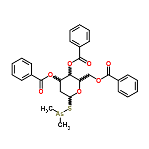 75744-95-5  3,4,6-tri-O-benzoyl-2-deoxy-1-S-(dimethylarsanyl)-1-thiohexopyranose