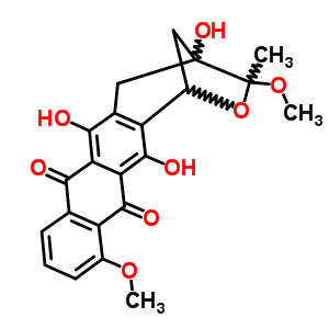 75963-64-3  4,6,13-trihydroxy-3,11-dimethoxy-3-methyl-1,3,4,5-tetrahydro-1,4-methanoanthra[2,3-c]oxepine-7,12-dione