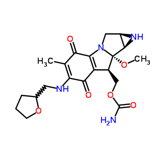 78327-30-7  {(1aR,8R,8aS,8bR)-8a-methoxy-5-methyl-4,7-dioxo-6-[(tetrahydrofuran-2-ylmethyl)amino]-1,1a,2,4,7,8,8a,8b-octahydroazireno[2',3':3,4]pyrrolo[1,2-a]indol-8-yl}methyl carbamate
