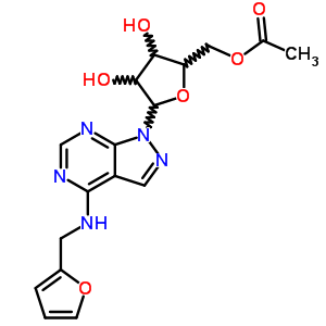 78586-39-7  1-(5-O-acetylpentofuranosyl)-N-(furan-2-ylmethyl)-1H-pyrazolo[3,4-d]pyrimidin-4-amine